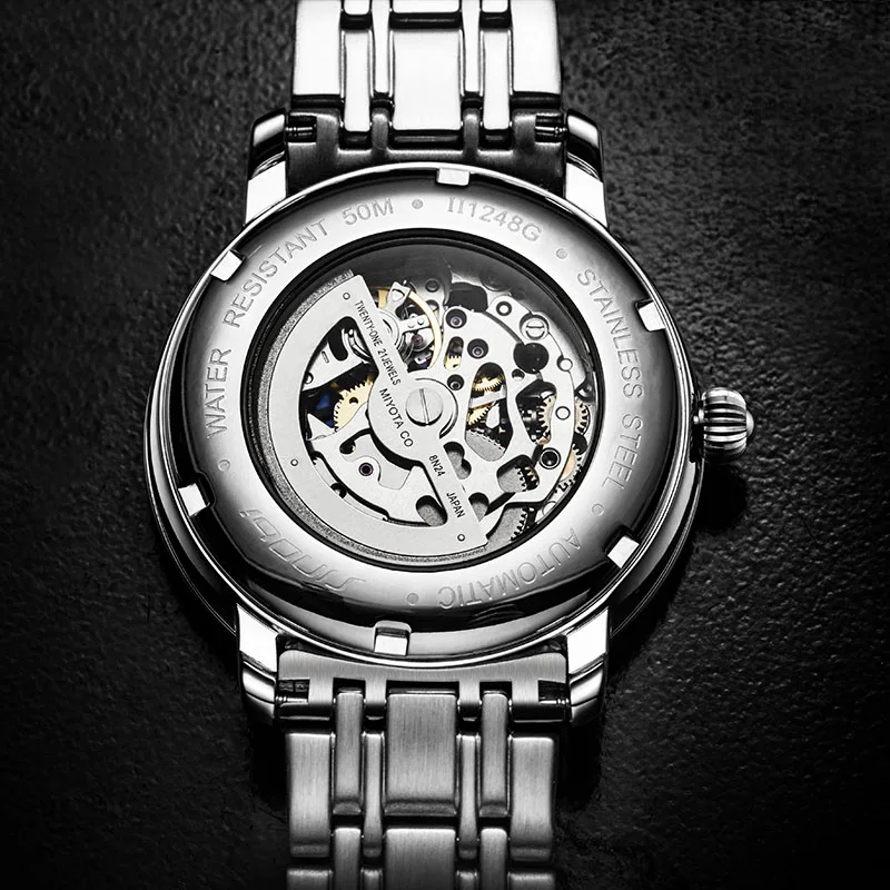 SINOBI Мужские часы механические Tourbillon Роскошные модные брендовые кожаные мужские спортивные часы мужские автоматические часы Relogio Masculino