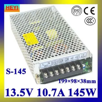 

single output switching power supply 13.5V 10.7A 100~120V/200~240V AC input LED power supply 145W 13.5V transformer