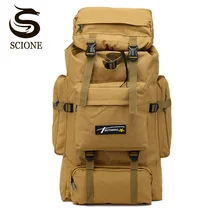 70L Outdoor Backpack Camping Bag Waterproof Mountaineering Hiking Backpacks Molle Sport Bag Climbing Rucksack