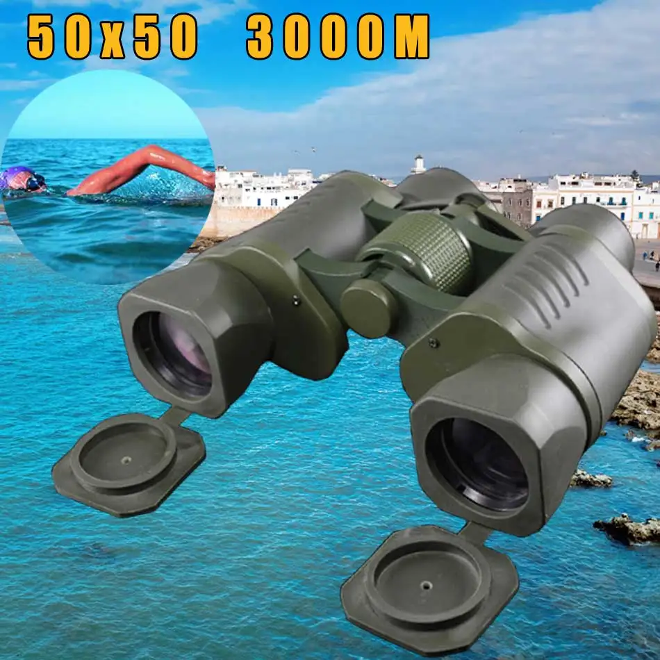 

50X50 Optical Telescope Binoculars High quality Match Coordina Clarity 3000M Waterproof High Power Definition Outdoor Hunting
