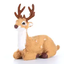 

Christmas Reindeer Mini Xmas Elk Plush Lying Deer New Year Prop Shop Window Christmas Decorations For Home Party 2019 Navidad