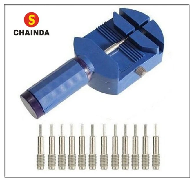 

Free Shipping 1pc Watch Band Removal Tool Strap Adjuster Opener Repair Tool Kit With 12 Pins