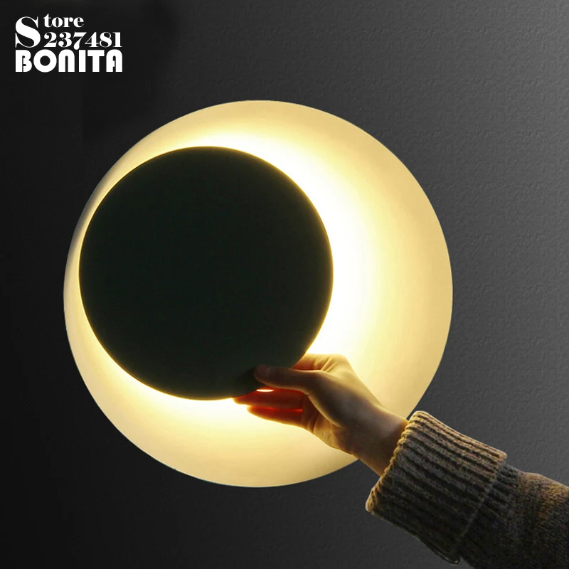  D33cm Northern Europe Modern Round LED Sconces Light 300 degree Rotating Living RoomBedside Macaron - 32843281977