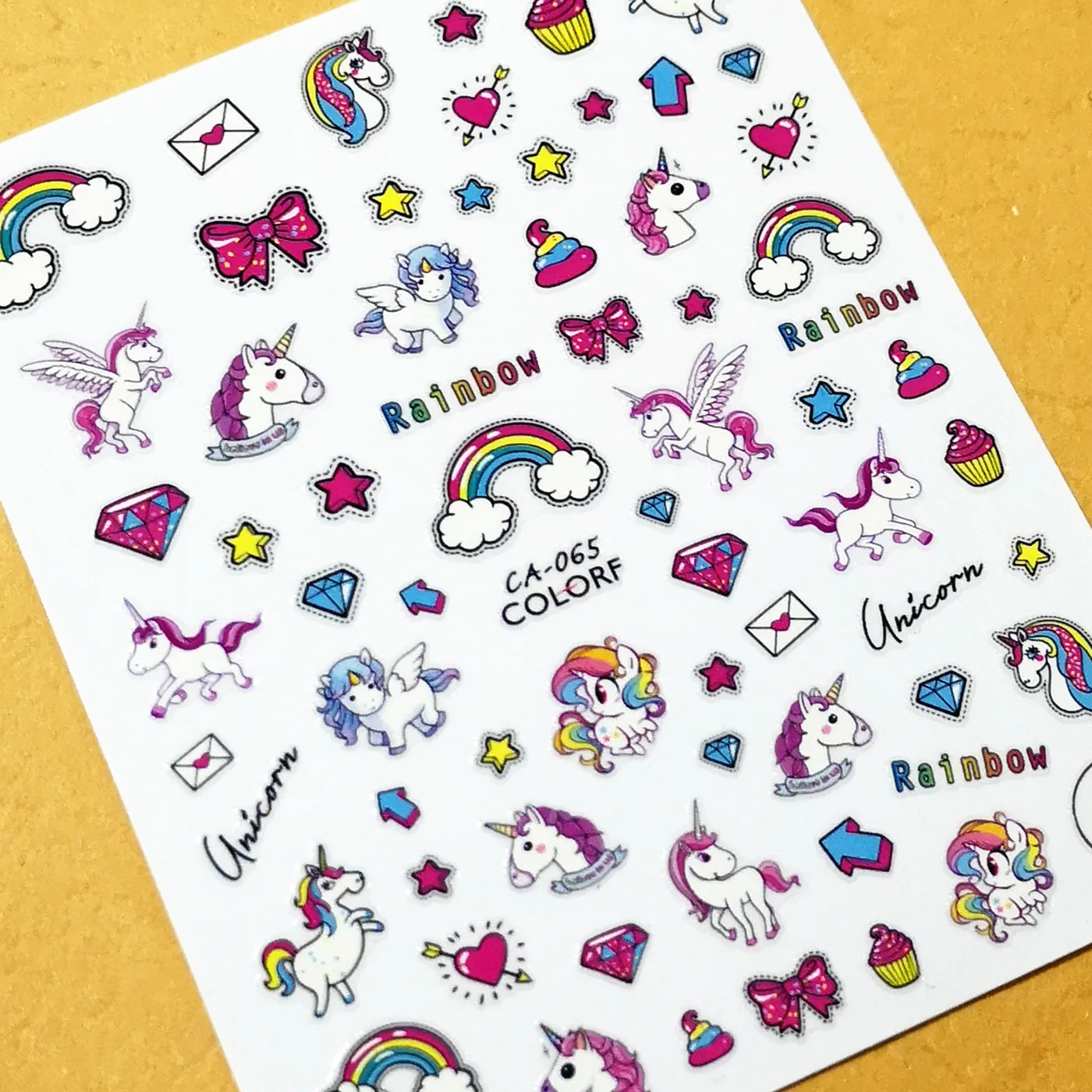 

Newest CA-65 unicorn 3d nail art sticker decal stamping Japan Korea type DIY nail decorations tools