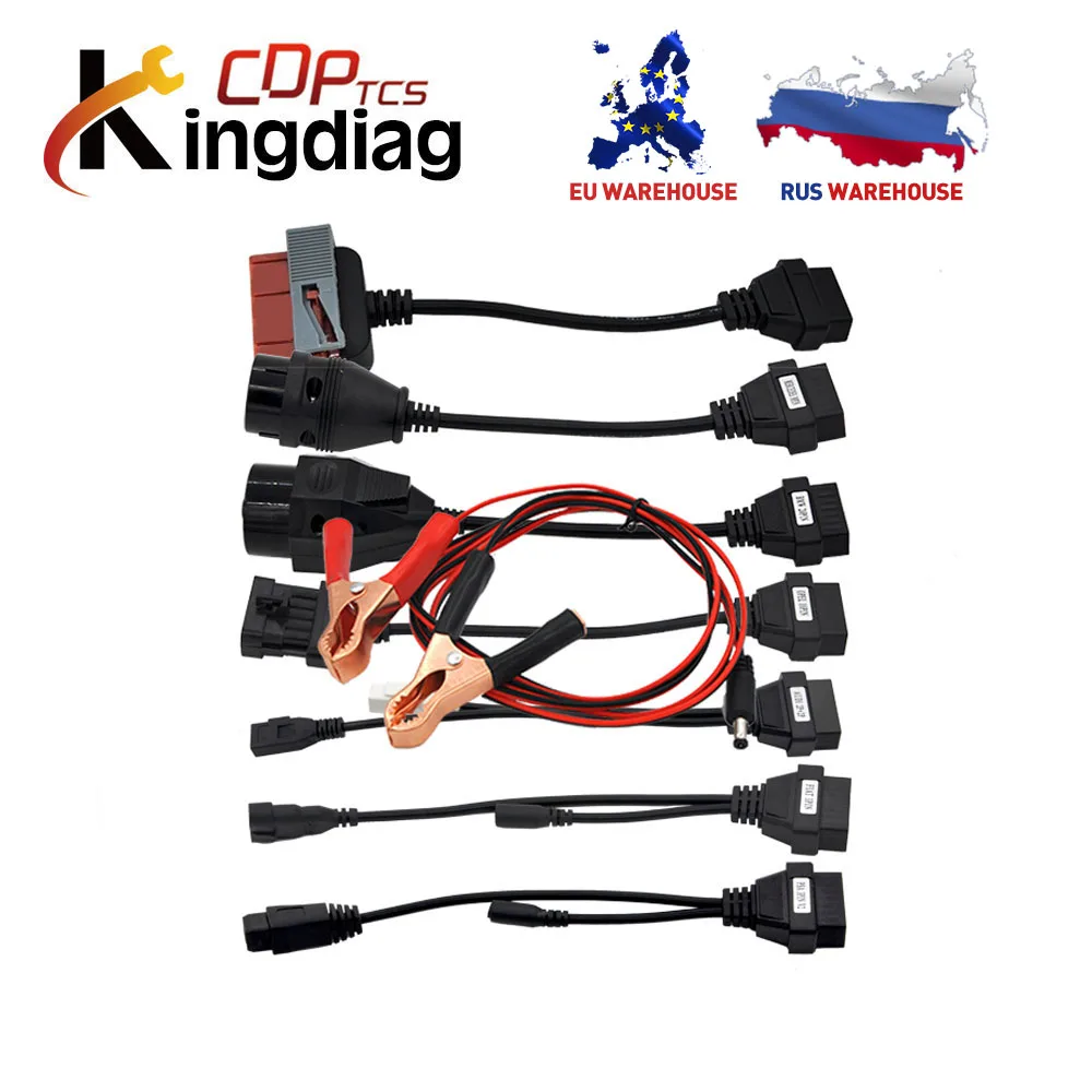 

High quality Full Set 8 car cables for CDP TCS Pro Car Cables OBD OBD 2 obdII Diagnostic Connector Cars Auto Cable