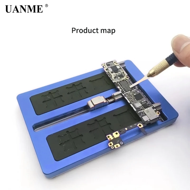 UANME Motherboard Clamps High Temperature Main Logic Board PCB BGA Fixture Holder for iPhoneA8 A9 A10 Plus Fix Repair Mold Tool