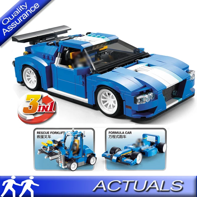 3 In 1 Decool 3119 Compatible With Lego 31070 Creator Turbo Track