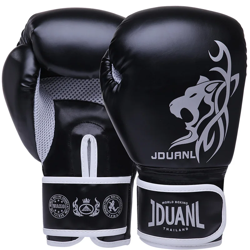 

JDUanL 1 Pair Leopard Kids Adults Women/Men Boxing Gloves MMA Muay Thai Sparring Mitts Martial Arts Wushu Sanda Gear DEO