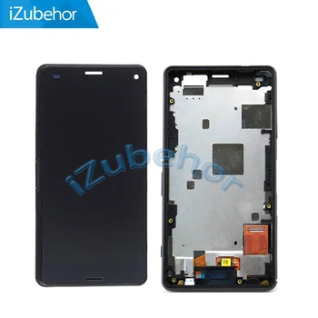 

100% warranty black LCD Display with Touch Screen Digitizer+Frame Assembly For SONY Xperia Z3 mini Z3 Compact M55W free shipping