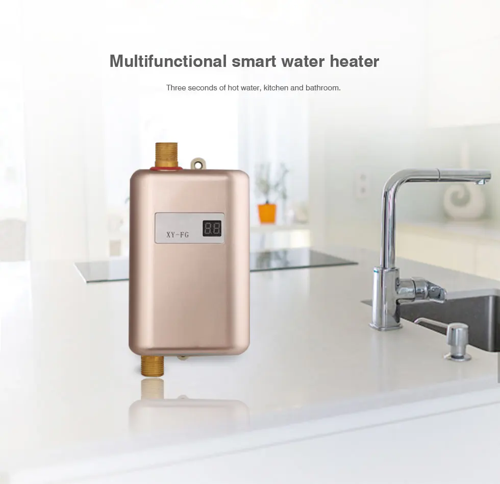 Kbxstart 3000 Вт Электрический водонагреватель мгновенный проточный водонагреватель 110 В/220 В температурный дисплей душ с нагревом для кухни