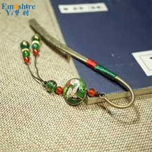Креативный подарок закладки бронза металл закладки клуазоне бусина-Стекло украшения металл закладки фирменные Канцтовары M127