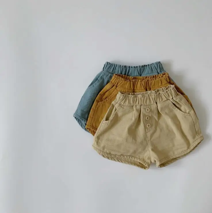 

2019 new wholesale girls boys cotton shorts summer cotton fashion kids shorts 1-7t HQ833