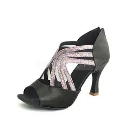 Профессиональные дамы Для женщин Танго Сальса для Бальных и латиноамериканских танцев обувь с замшевая подошва 3 дюймовые каблуки