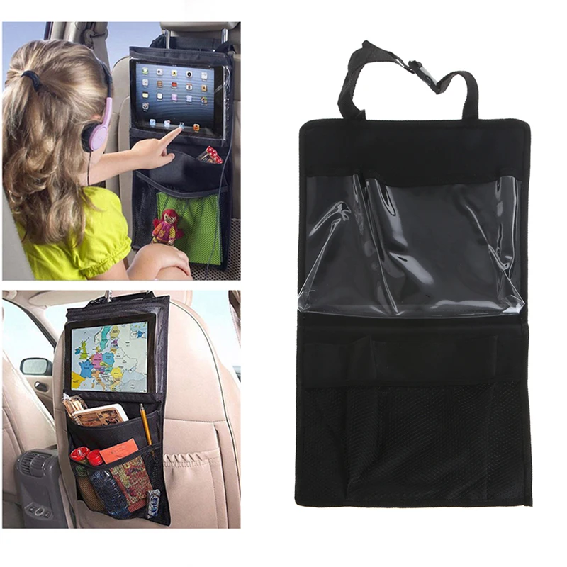 

Car Seat Back Bag Children Travel Essential Ipad Tablet Kick Mat W15