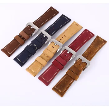 

20 22 24 26mm Men Women Leather Watchbands Watch Band Strap for relogio Belt Stainless Steel Buckle