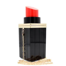 Frauen vintage datum casual kupplung sexy mund schwarz lippenstift taschen kleine kette abendtasche clutch bag partei bolsa handtaschen