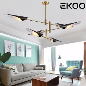 

EKOO modern E26/27 LED art plane chandelier living Room Lobby Ambient Home Light