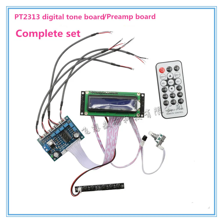 

Free shipping DC9-24V PT2313 digital tone board Pre-amplifier board ( Complete set )