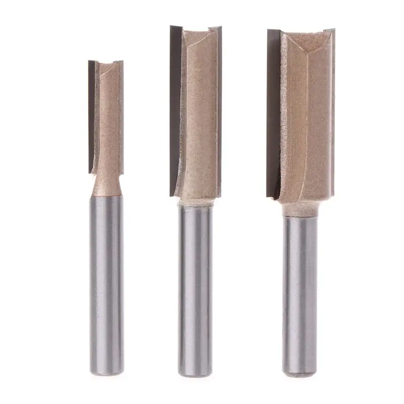 

Tideway 1/4" Shank Straight Wood Router Bit Set Carpenter Milling Cutter Cutting Tungsten Carbide End Mill Woodworking Tools