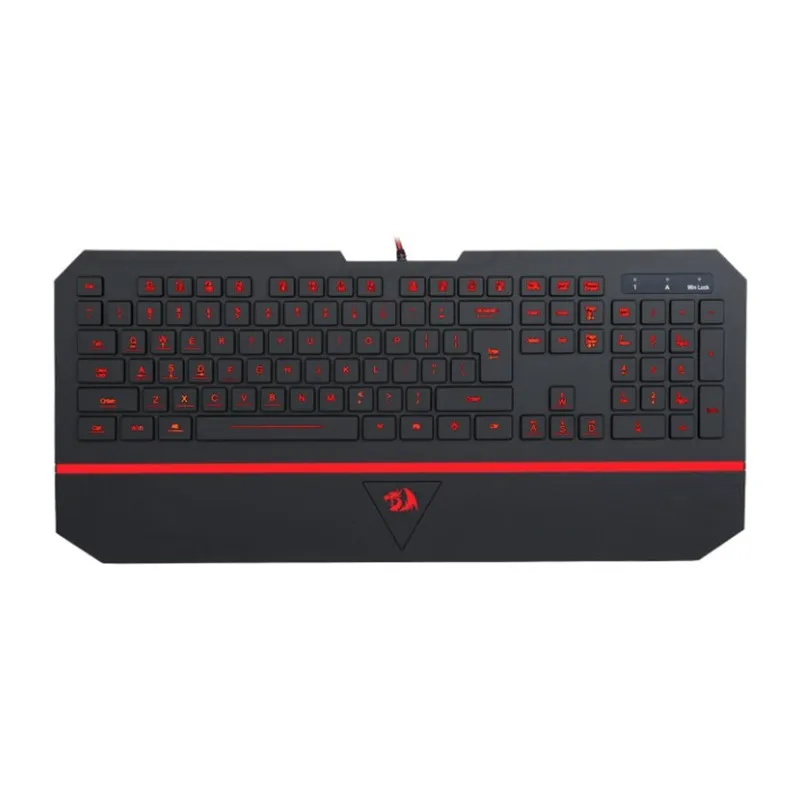 Игровая клавиатура K502 Redragon Kaeyboard RGB светодиодный Подсветка клавиатура 104 клавиша компьютерная игровая клавиатура SilentWrist - Цвет: Черный