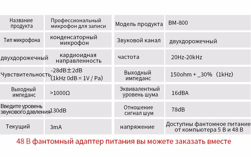 BM 800 микрофон конденсаторный микрофон bm800 стенд Pop фильтр Штатив для микрофон для компьютера PC Видео Запись