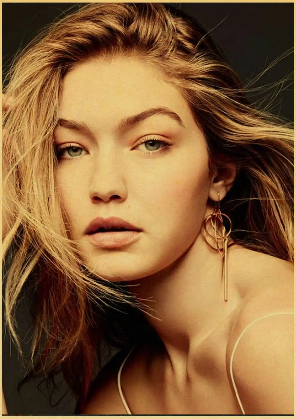 Gigi Hadid декоративная живопись/крафт-бумага/украшение стены/Бар плакат/Ретро плакат