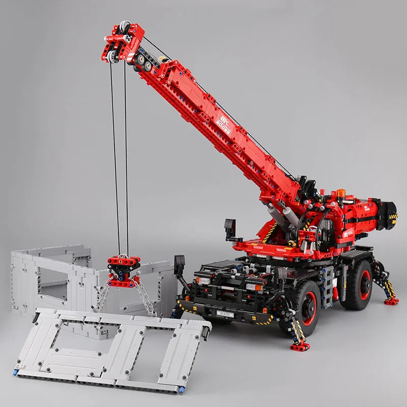 

Lepin 20085 Technic Toys Car Model compatible with Lego 42082 Rough Terrain Crane Set Buidling Blocks Bricks Kids Toys Gifts