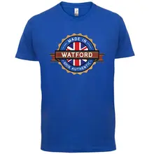 Made In WATFORD Mens T-Shirt - Town / City - 13 Colours Print T Shirt Mens Short Sleeve Hot Tops Tshirt Homme leicester city watford