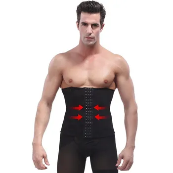 

NINGMI Slimming Waist Belt Trainer Mans Body Modeling Shaper Corset Mens Belly Band Corset Males Underwear Pulling Strap Cincher