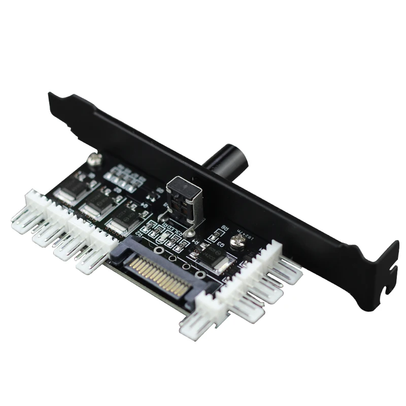 fan Speed Controller for CPU Case HDD VGA PWM Fan PCI Bracket Power by 12V 3pin/4pin fan hub 8 Channels PC Cooler Cooling Fan fan Speed Controller for CPU Case HDD VGA PWM Fan PCI Bracket Power by 12V 3pin/4pin fan hub 8 Channels PC Cooler Cooling Fan