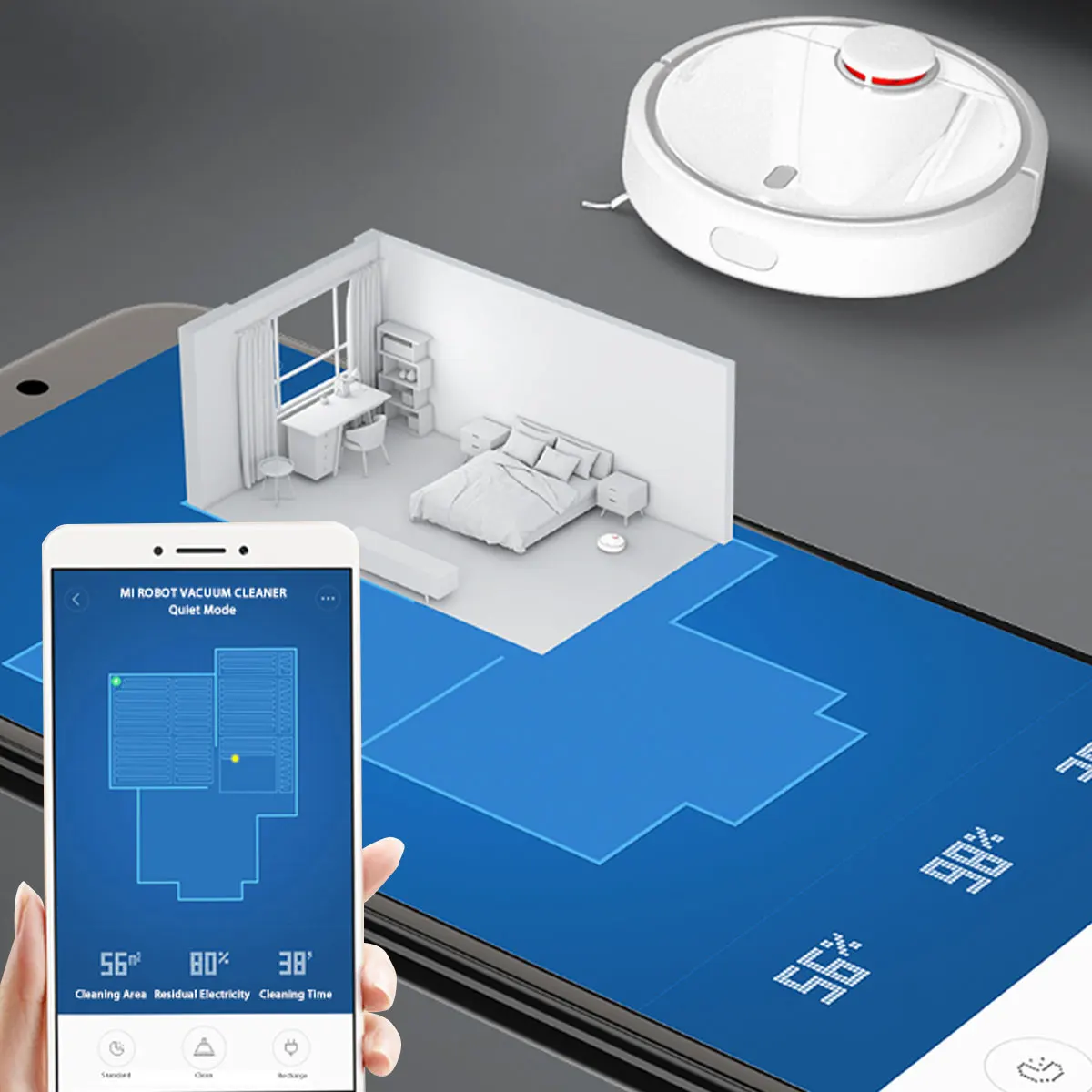Original Xiaomi Mi Robot Vacuum Cleaner for Home Automatic Sweeping Dust Cleaner Smart Planned Wifi