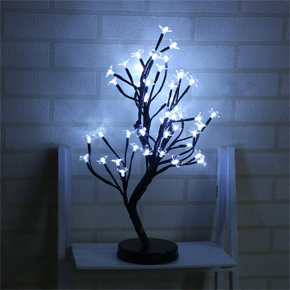 

48Leds Cherry LED String Light Fairy Garland Cherry Blossom Tree LED Table Lamps Christmas Party Wedding Fairy Garland