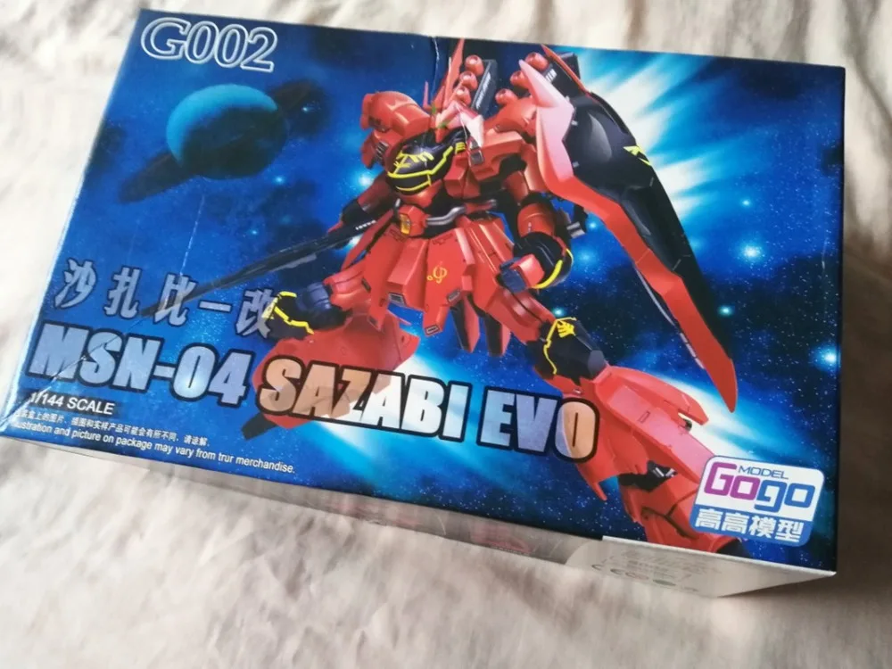 Anime Gaogao 13cm HG 1/144 MSN-04 Sazabi Evo model G002 hot kids toy action figures assembled In Boxed