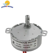 CHANCS TYC-50 низкоскоростной маленький синхронный электродвигатель 110 V AC 0,8/1 RPM CW для ручной работы