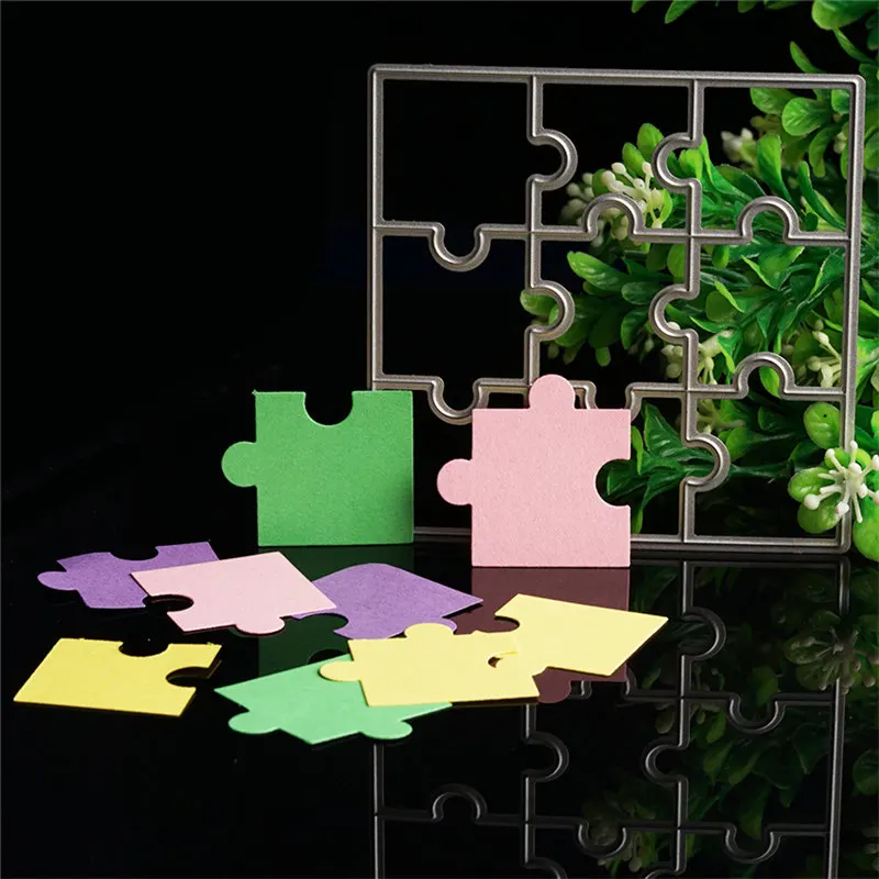 Jigsaw Puzzle Metal Dies For Paper Crafting DIY Scrapbooking Dies Photo