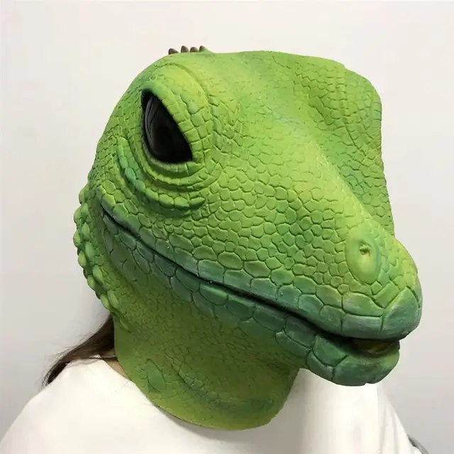 Halloween Mask Artificial Lizard Head Halloween Costume Novelty Mask ...