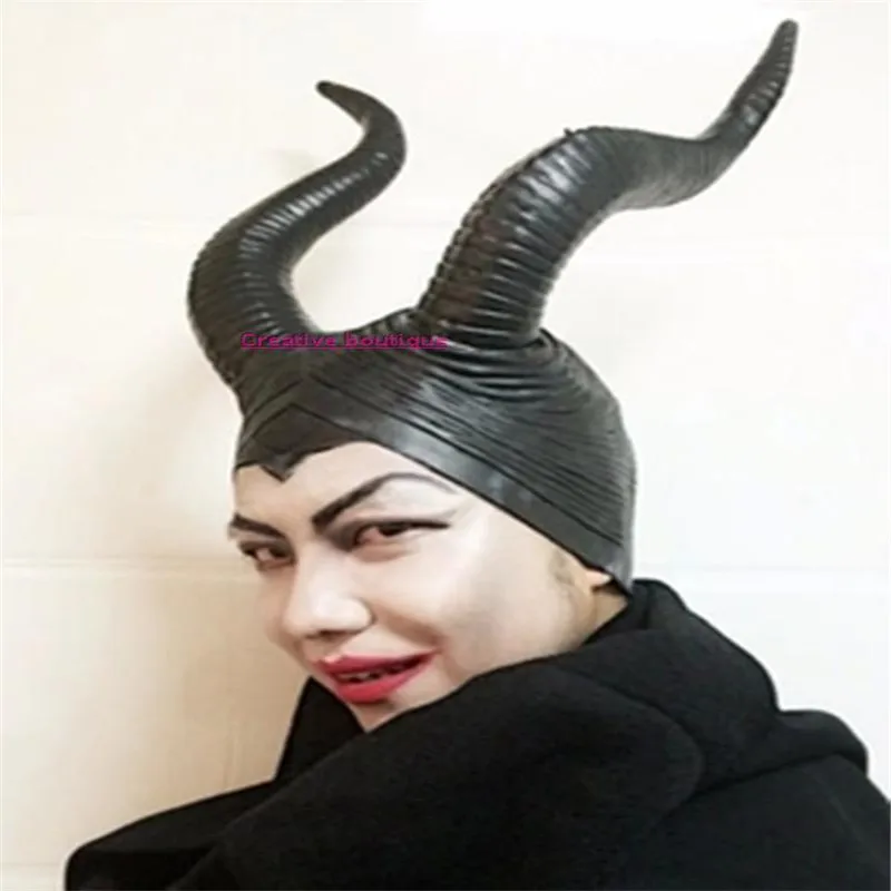 Halloween Movie Funny Evil Witch Maleficent Gothic Horn Cosplay Fancy