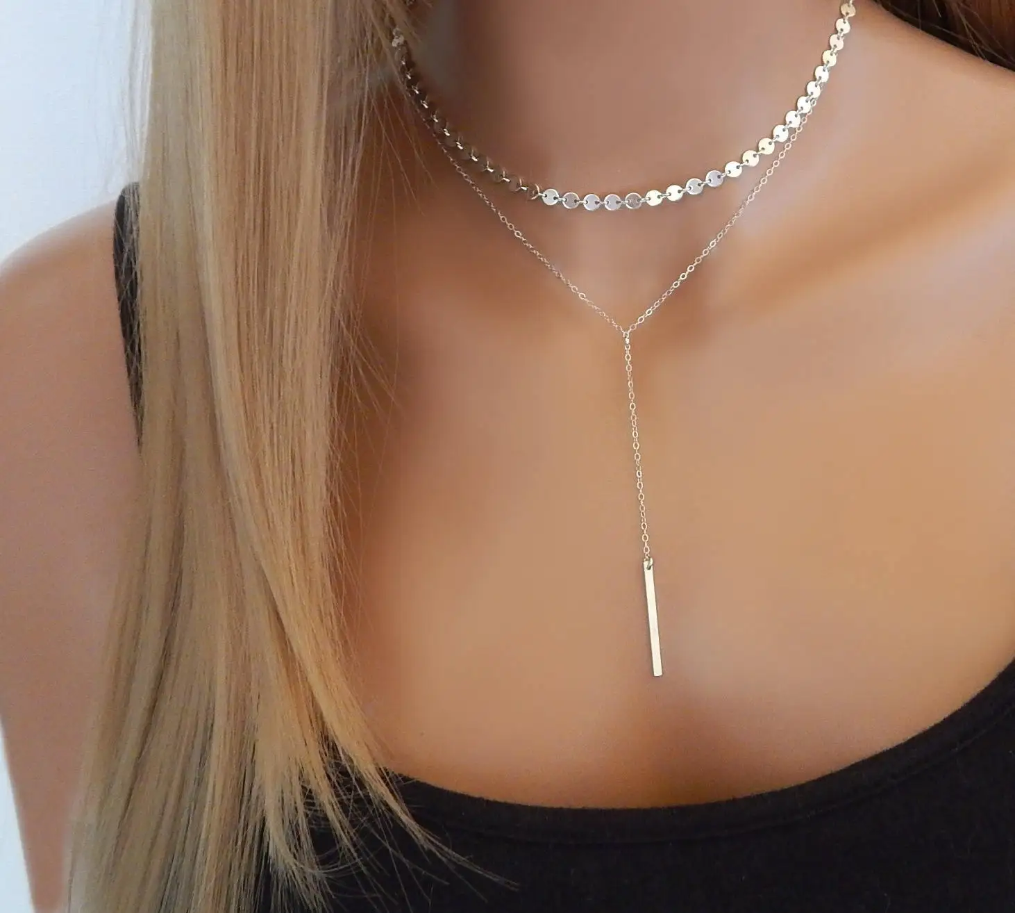 Женское колье чокер с цепочкой|chokers necklaces for women|choker necklacenecklaces women |