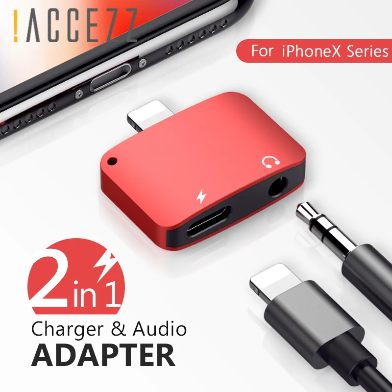 Koop ! ACCEZZ 2 IN 1 Verlichting Opladen Luisteren Adapter Connector Voor iphone X 8 7 Plus XS MAX XR 3.5mm hoofdtelefoon Jack AUX Splitter