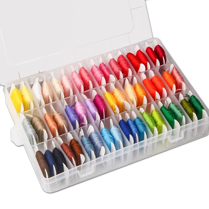 50 цветов DMC вышивка нить с шпульки для ниток коробка для хранения Сделай Сам швейный инструмент скеены вышивка нить крестиком