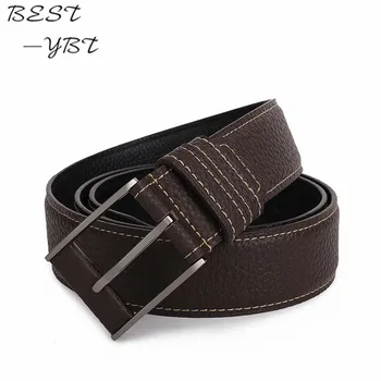 

Men's Pin Buckle Leather Belt Tide Wild Korean Genuine Formal Men Belts Ceinture Homme
