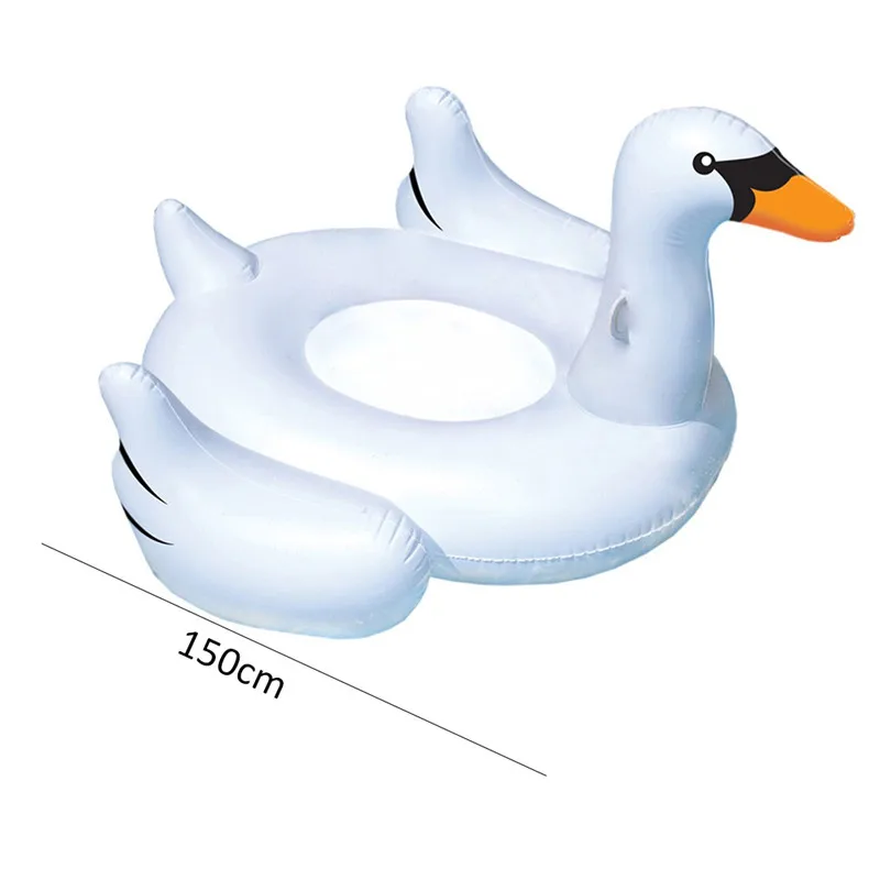 

Inflatable Leisure Giant Swan Float Toy Rideable Raft Summer Lake Swimming Pool
