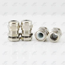 2 шт. PG7 PG9 PG11 PG13.5 PG16 PG21 PG29 Никель латунь металл IP68 Водонепроницаемые кабельные сальники разъем провода