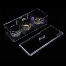 Прозрачная Косметика Коробка для хранения Чехол ватный тампон макияж держатель Контейнер Органайзер пустой ящик для хранения косметический инструмент