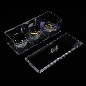 

Transparent Cosmetic Storage Box Case Puff Cotton Swab Makeup Pad Holder Container Organizer empty storage case cosmetic tool