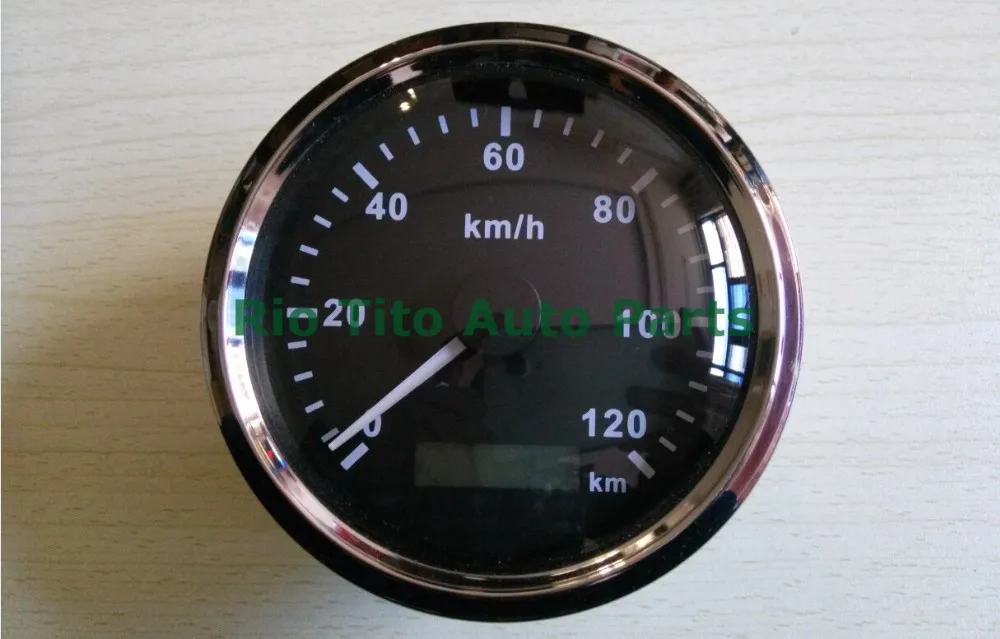 

1pc brand new GPS speedometers 120km/h 12v/24v speed chart fit for automobile with GPS antenna black color