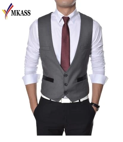 2018 Wedding Suit Vests Men Spring and Autumn New Business Mens Vests and Waistcoat Casual Slim Fit Party Gilet Homme