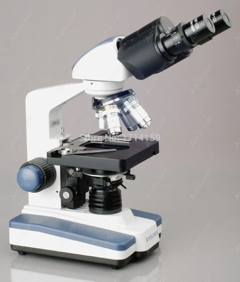 US $179.46 school and clinic AmScope Supplies 40X1000X LED Lab Binocular Compound Microscope w 3D TwoLayer Mechanical Stage