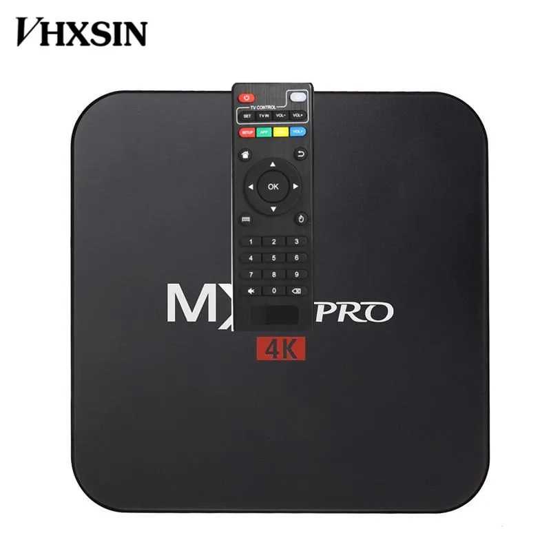 VHXSIN 20 шт mxq Pro Android 7 1 четырехъядерный 1G/8G 4K Google потоковый медиаплеер коробка с Wifi