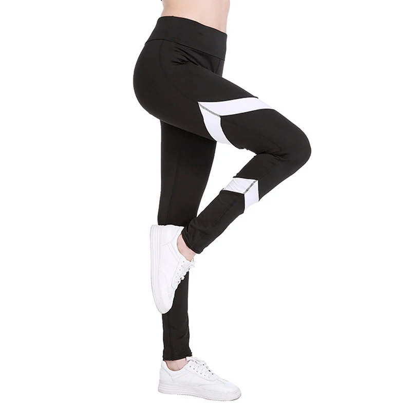 2018 New Women Yoga Pants Flexible Breathable Fitness Leggings Striped Gym Workout Exercise
